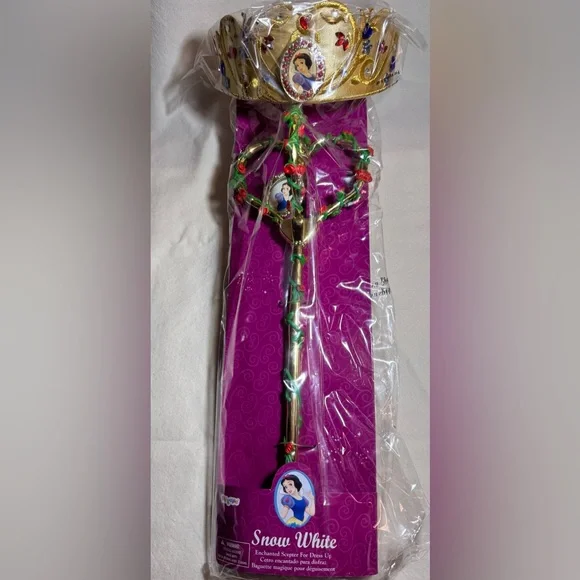 Snow White Enchanted Scepter/Wand and Tiara Set for Dress Up, Lillian Veron, NEW - Picture 2 of 16